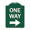 Signmission Designer Series One Way Right Arrow, Green & White Aluminum Sign, 18" x 24", GW-1824-23521 A-DES-GW-1824-23521 - alternate 1